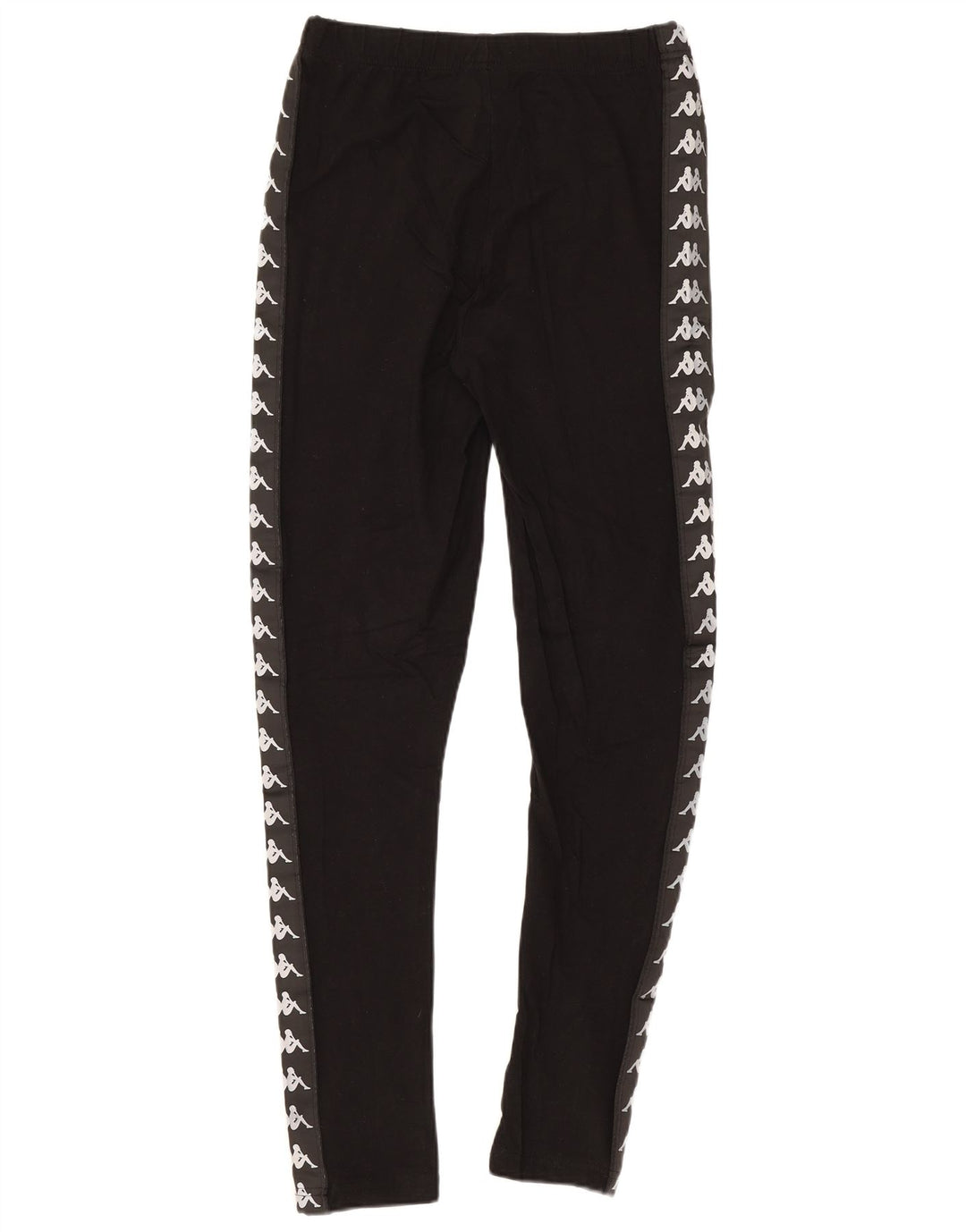 Kappa Womens Graphic Leggings UK 8 Small Schwarze Baumwolle