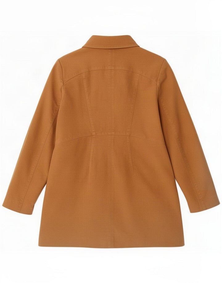 Zara Womens Overcoat UK 14 Large Beige