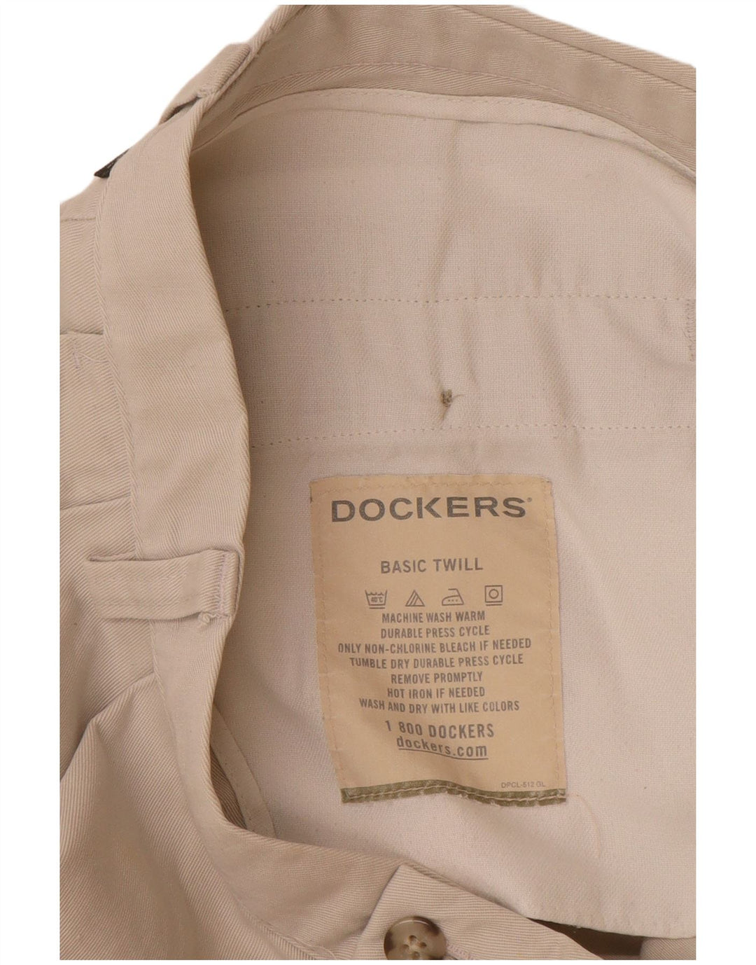 DOCKERS Herren-Chinohose mit Pegged, W34, L32, Weiß