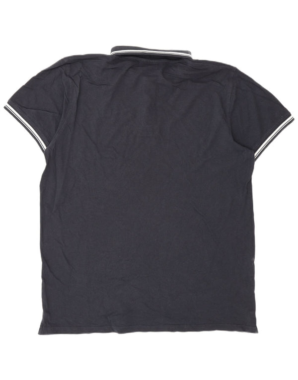Polo da uomo Sergio Tacchini 2XL in cotone a righe blu navy
