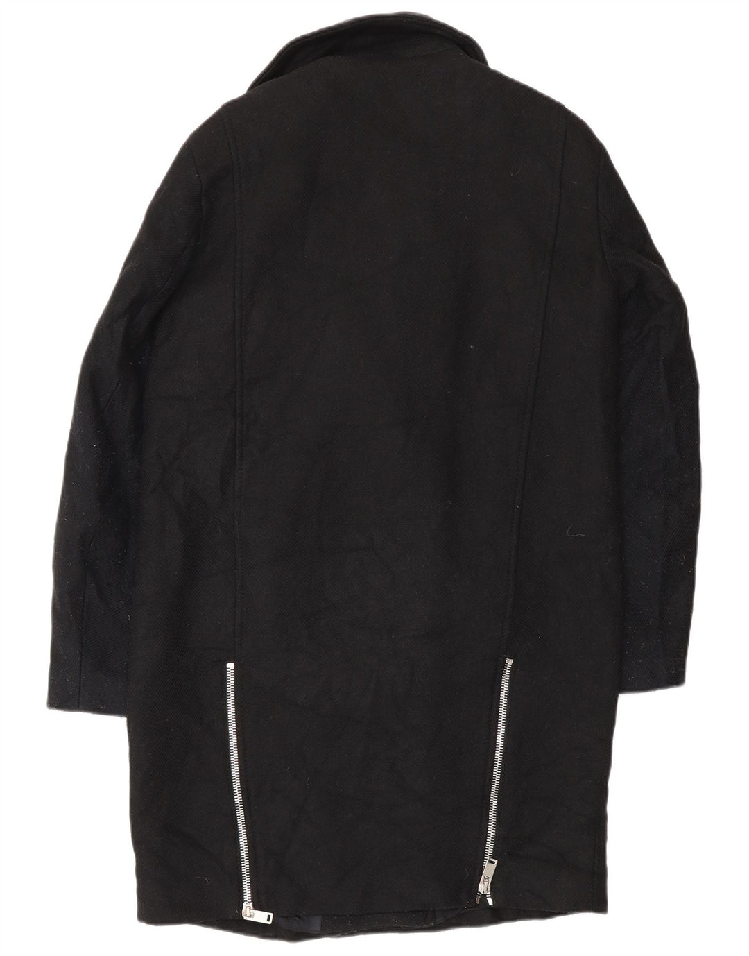 Sobretudo feminino Zara UK 14 lã preta média