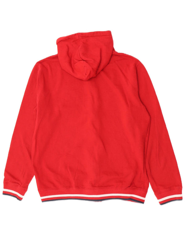 Γυναικείο πουλόβερ Lotto Zip Hoodie XL Κόκκινο βαμβακερό