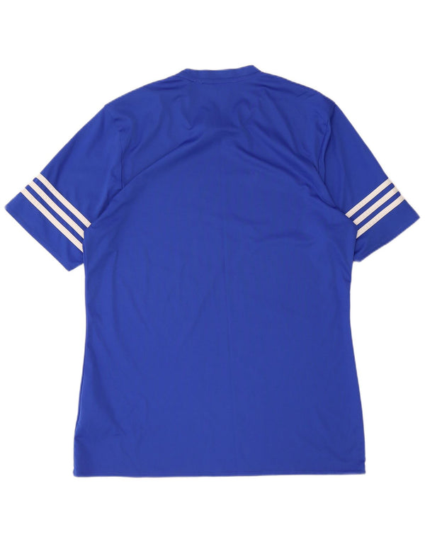 Adidas Herre Climalite T-Shirt Top Medium Blue Polyester