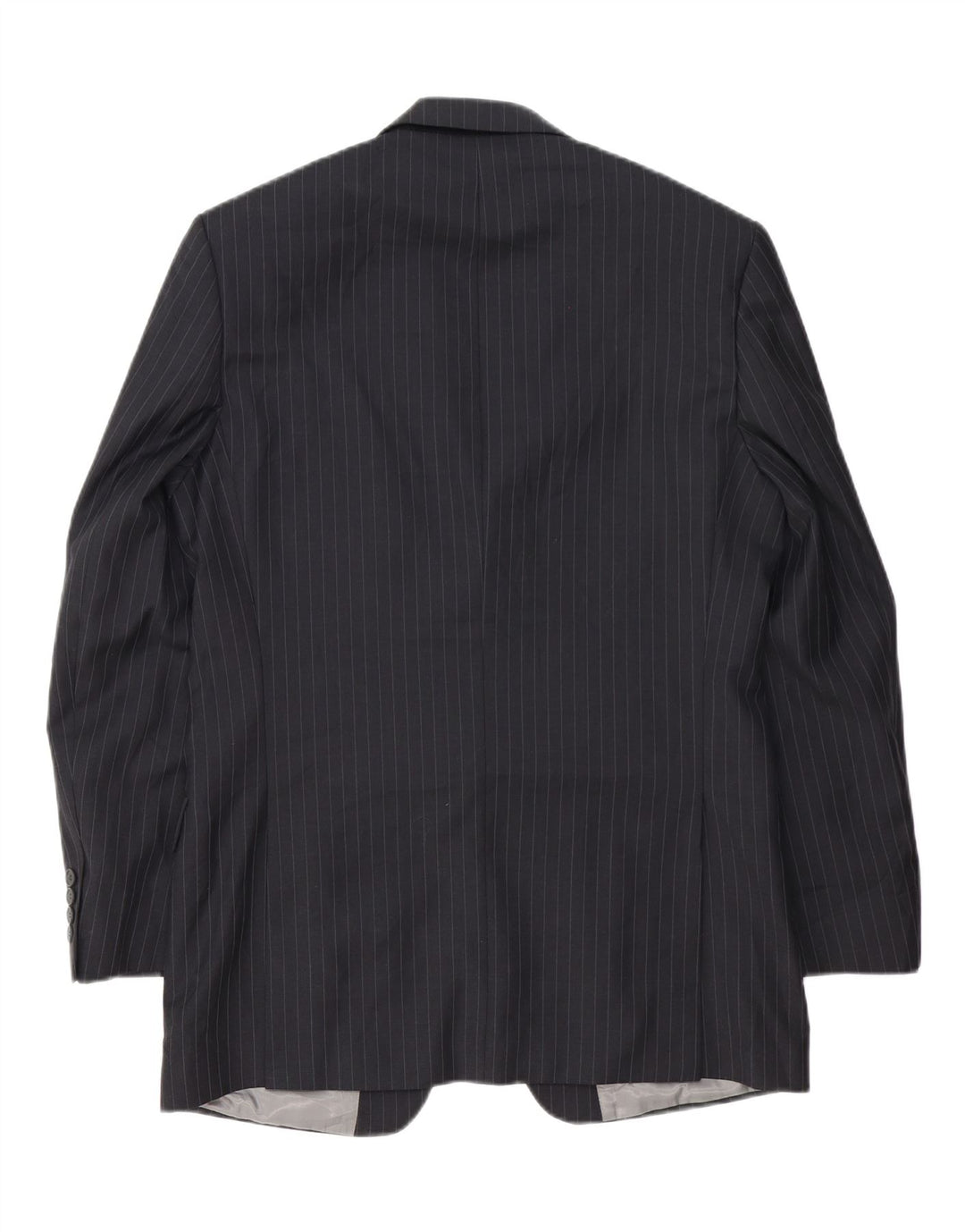 Marks & Spencer Mens 2 Button Blazer Jacket UK 40 Medium Grey Pinstripe