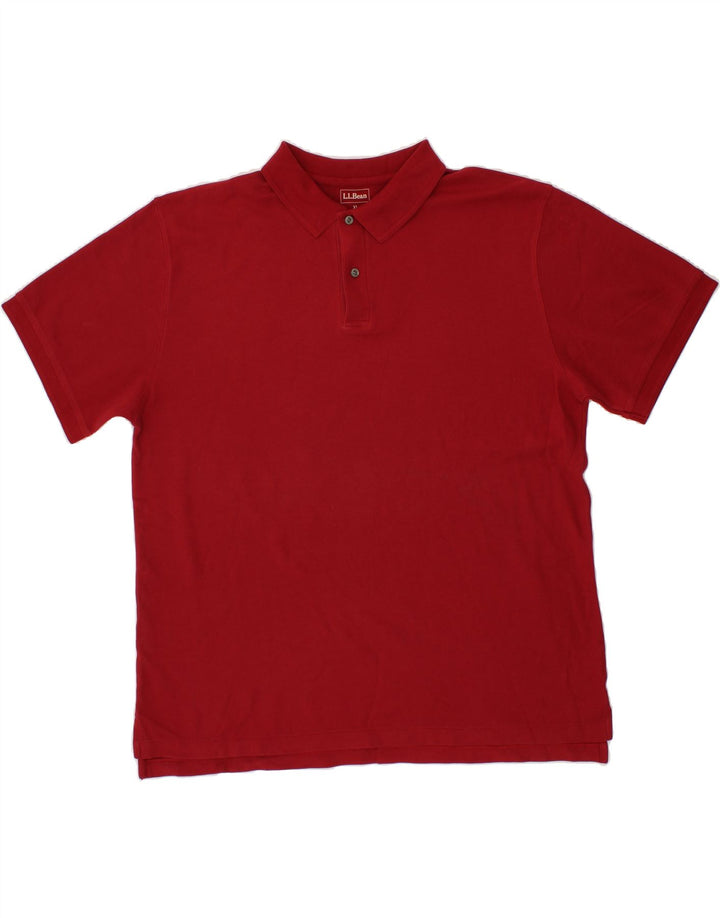 L.L.BEAN Mens Polo Shirt XL Red Cotton Vintage L.L.Bean and Second-Hand L.L.Bean from Messina Hembry 