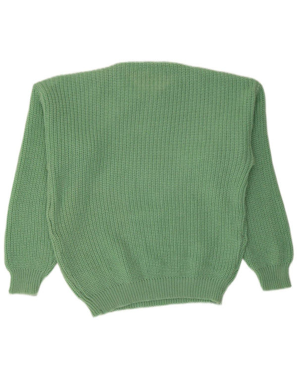 Vintage γυναικείο πουλόβερ με λαιμόκοψη UK 18 XL Πράσινο