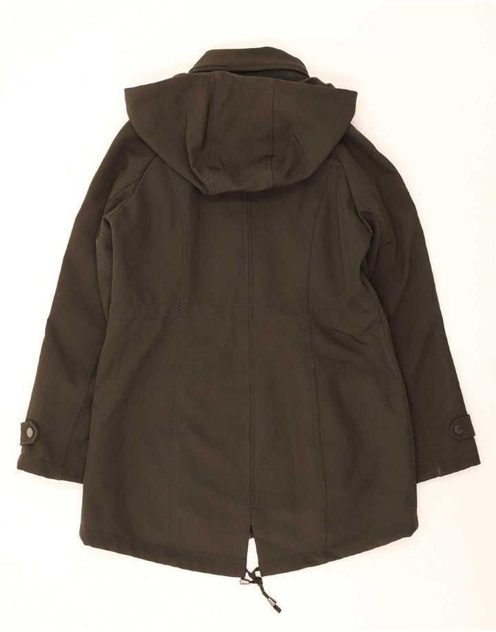 Michael Kors Womens Hooded Parka Jacket UK 14 Medium Khaki Polyester