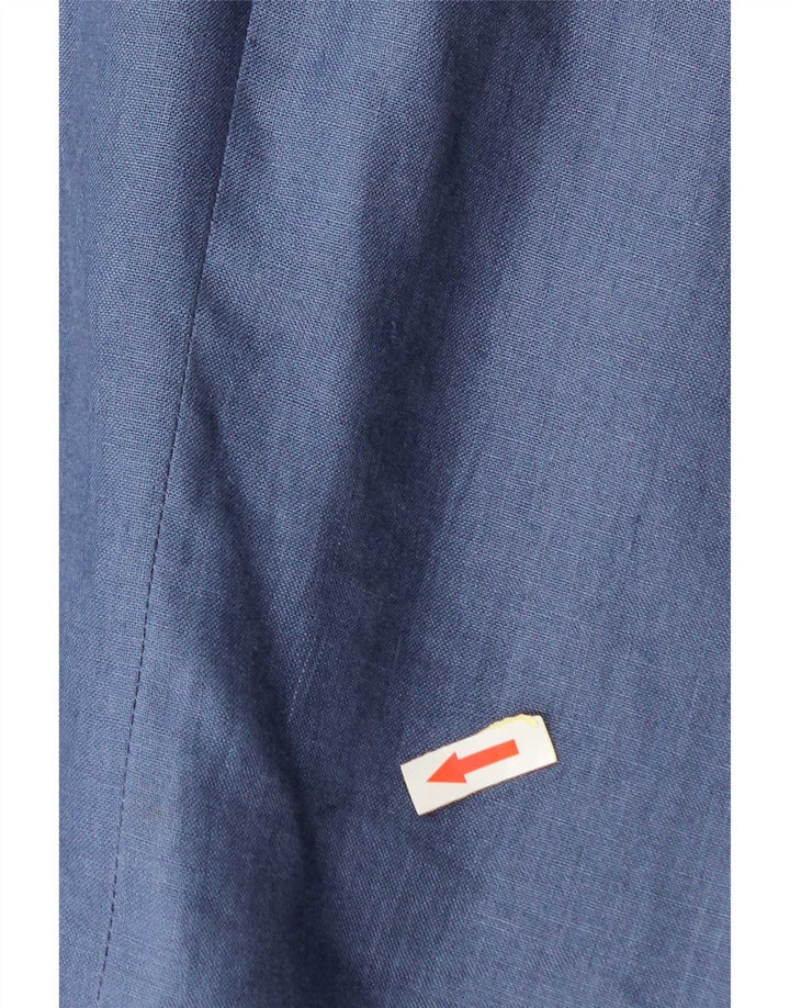 Vintage Mens 2 Button Blazer Jacket IT 50 Large Blue Linen