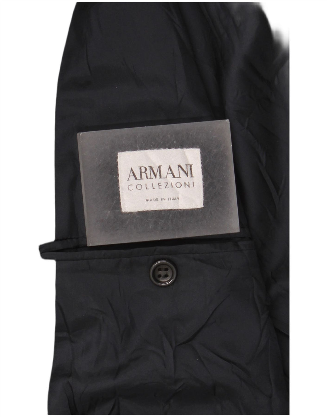 Armani Collezioni Mens 3 Button Blazer Jacket IT 52 XL Navy Blue Viscose