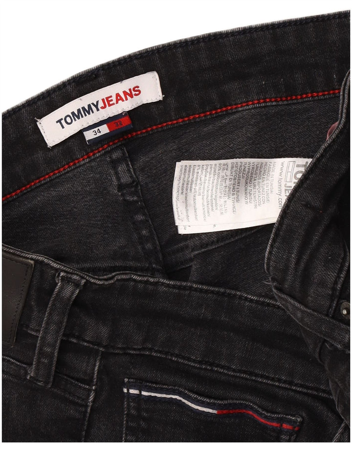 Tommy Hilfiger Mens Slim Jeans W34 L29 Black Cotton