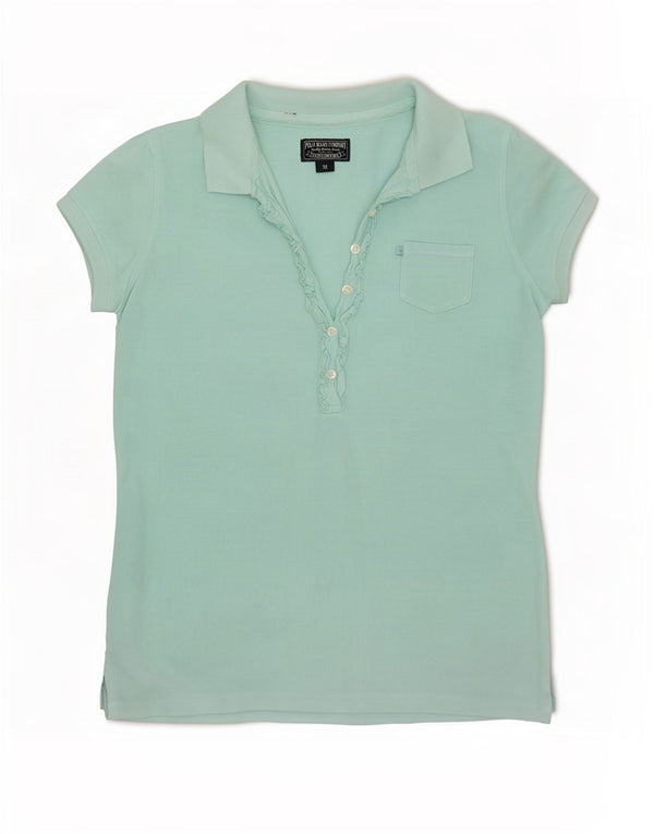 Ralph Lauren Dame Polo Shirt UK 12 Medium Turkis Bomuld