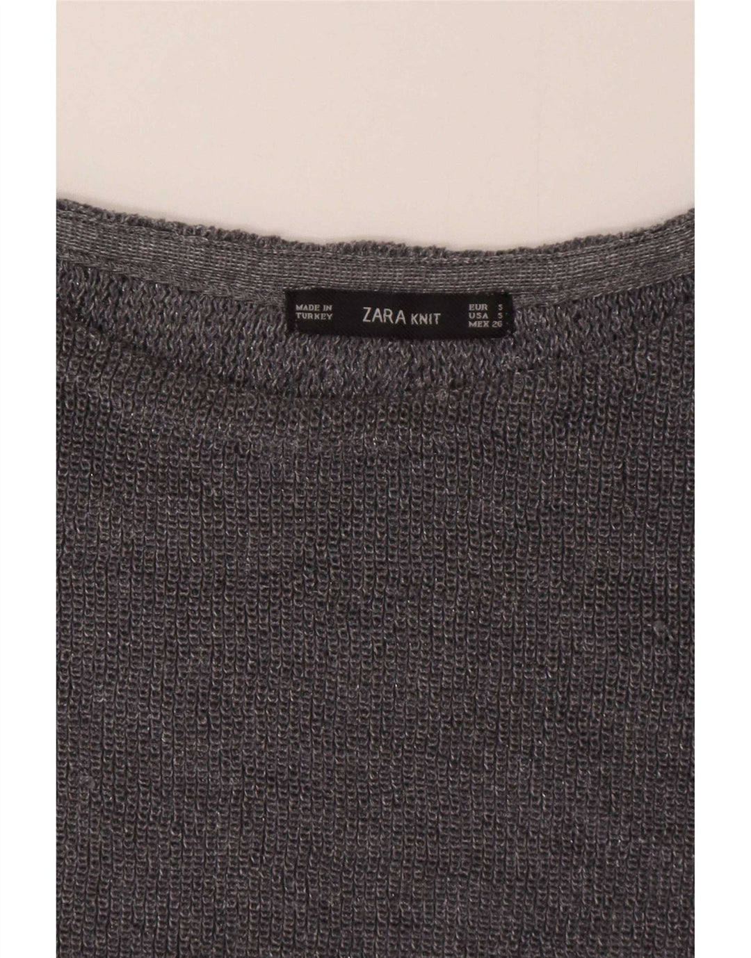 Pulover supradimensionat pentru femei Zara, cu gâtul turn, UK 10, gri mic