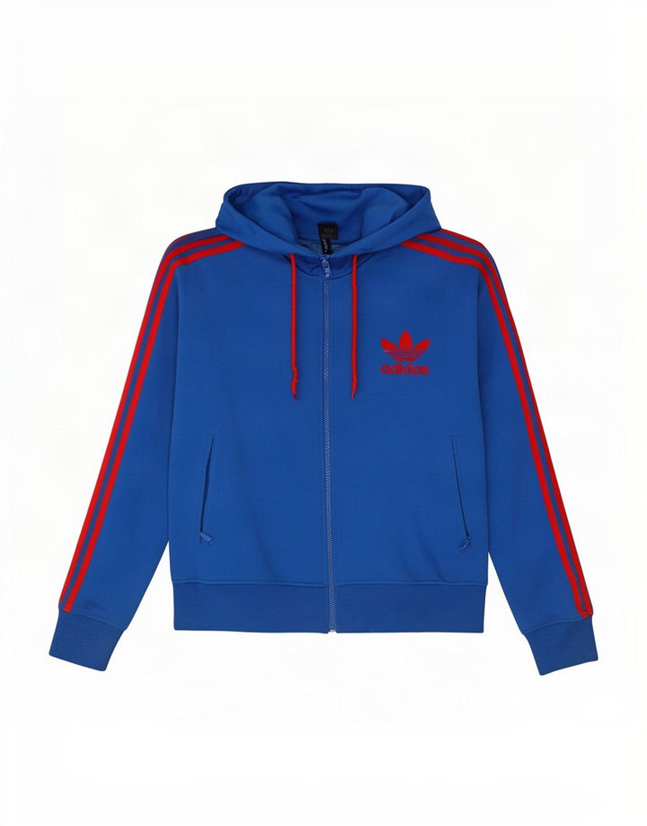Adidas Mens Zip Hoodie Sweater Large Blue