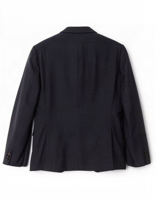 Hugo Boss Mens 2 Button Blazer Jacket UK 52 XL Navy Blue Check Wool