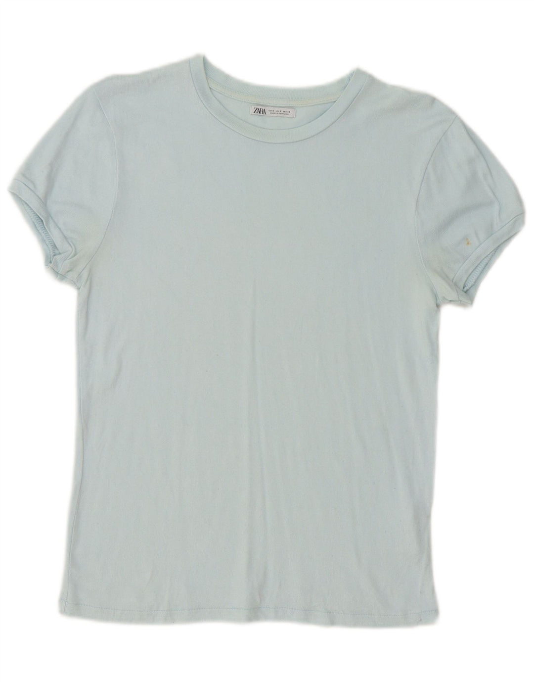 Zara Womens T-Shirt Top UK 10 Small Blue Viscose