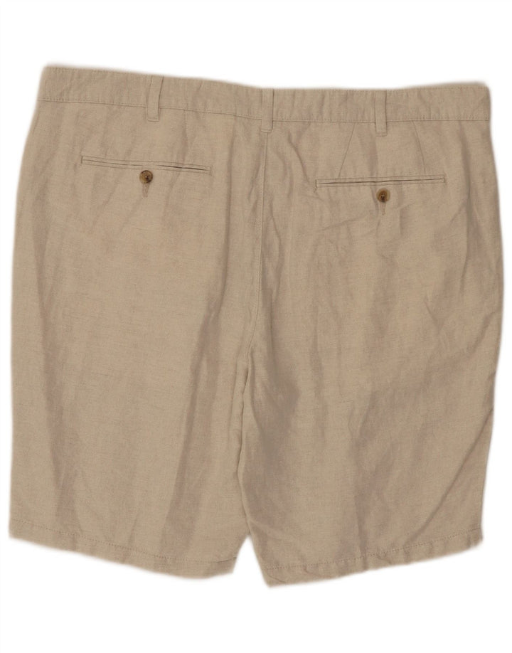 Marks & Spencer Mens Chino Shorts W40 XL Beige Linen