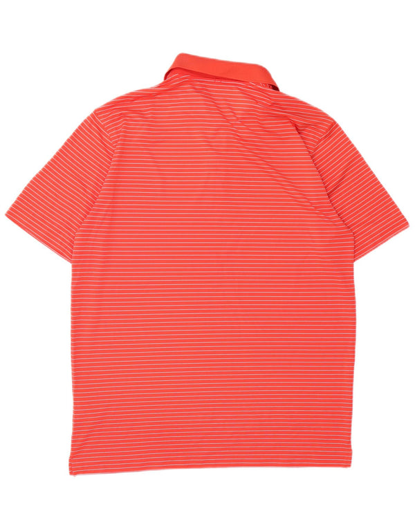 Polo Nike da uomo Dri Fit in poliestere a righe rosse medie