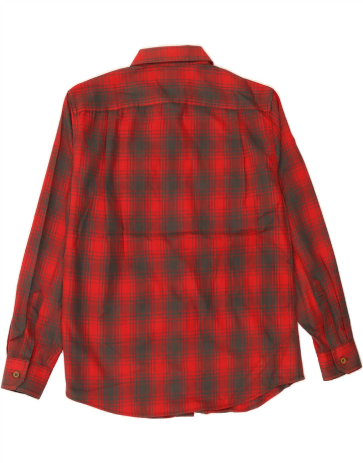 EDDIE BAUER Mens Shirt Small Red Check Polyester Vintage Eddie Bauer and Second-Hand Eddie Bauer from Messina Hembry 
