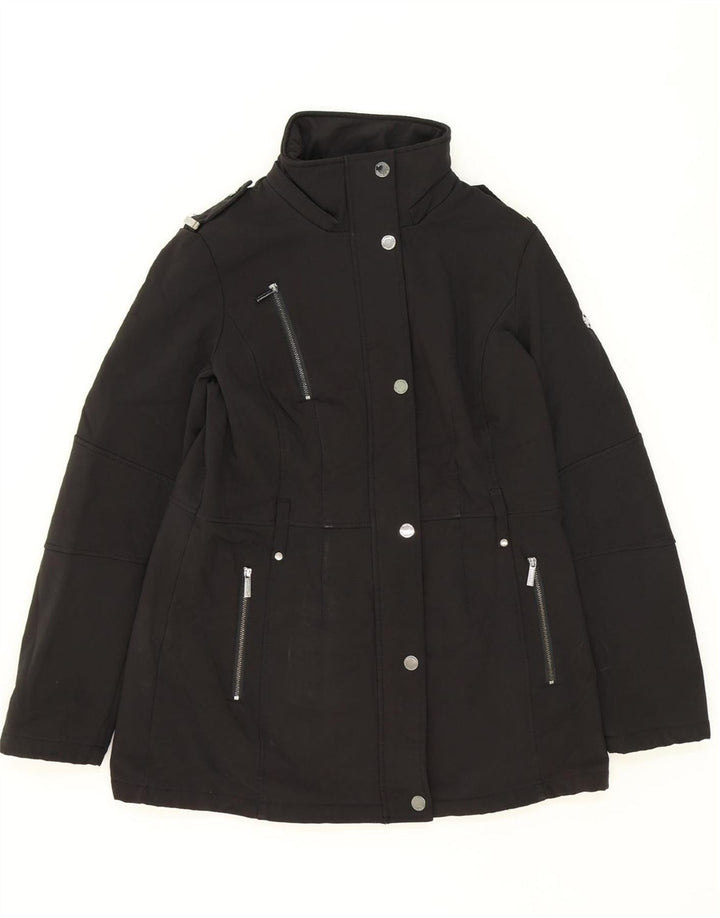 MICHAEL KORS Womens Military Windbreaker Jacket UK 14 Medium Black Vintage Michael Kors and Second-Hand Michael Kors from Messina Hembry 