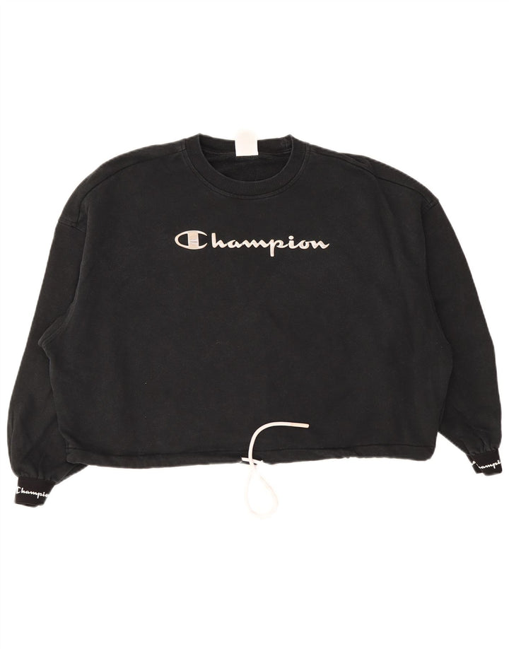 Champion Sweat-shirt surdimensionné graphique pour femme UK 10 Small Noir