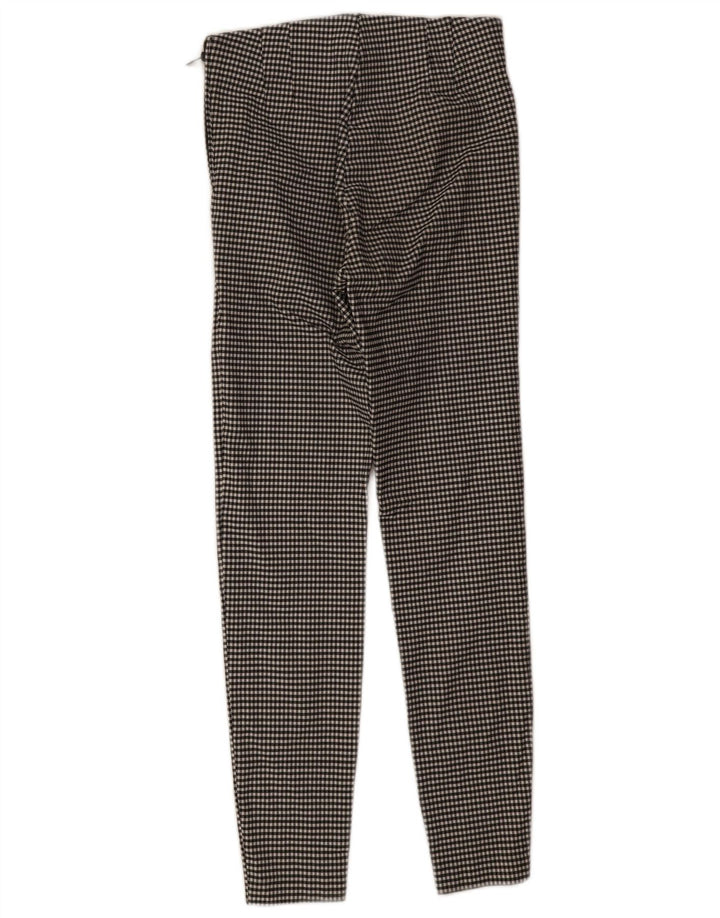 Zara Leggings Femme UK 12 Medium Vichy Noir