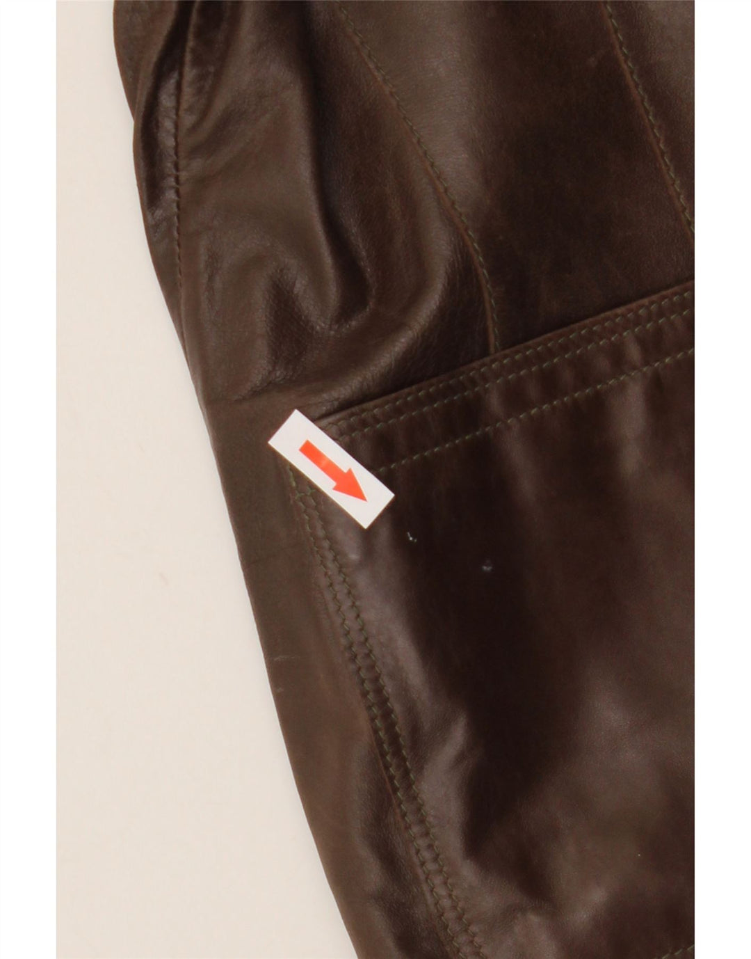 Kello Dame 1 Knap Læder Blazer Jakke UK 14 Medium Brun