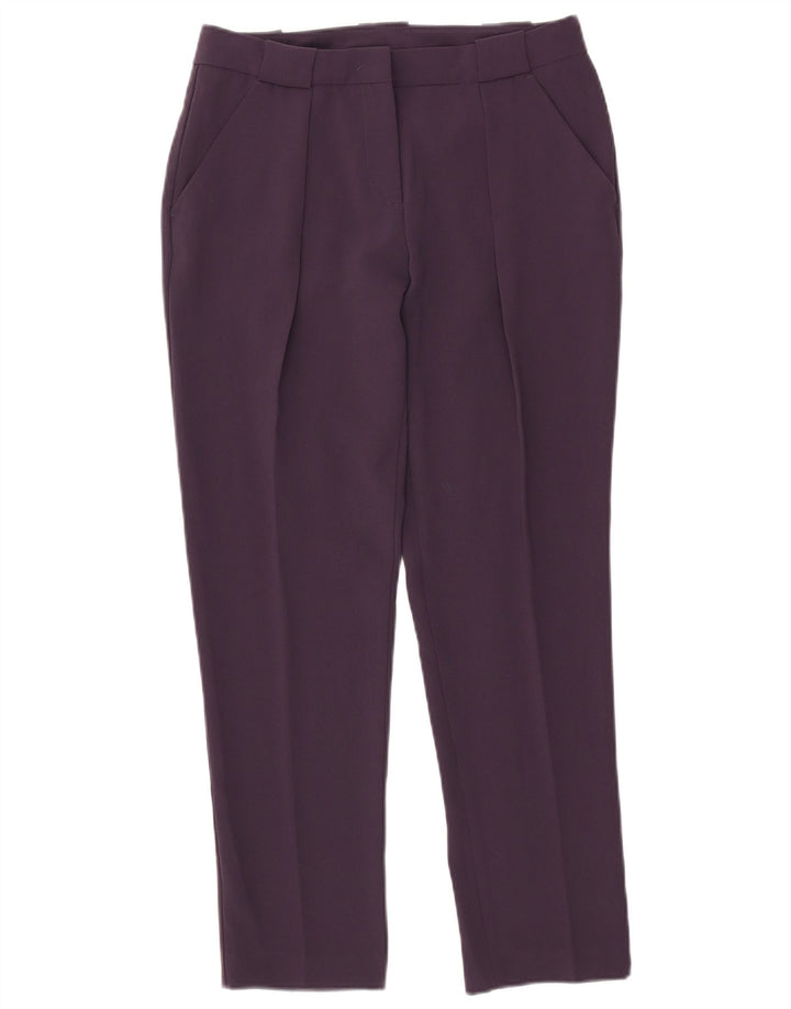Pantaloni chino slim da donna Benetton IT 42 Medium W30 L28 Poliestere viola