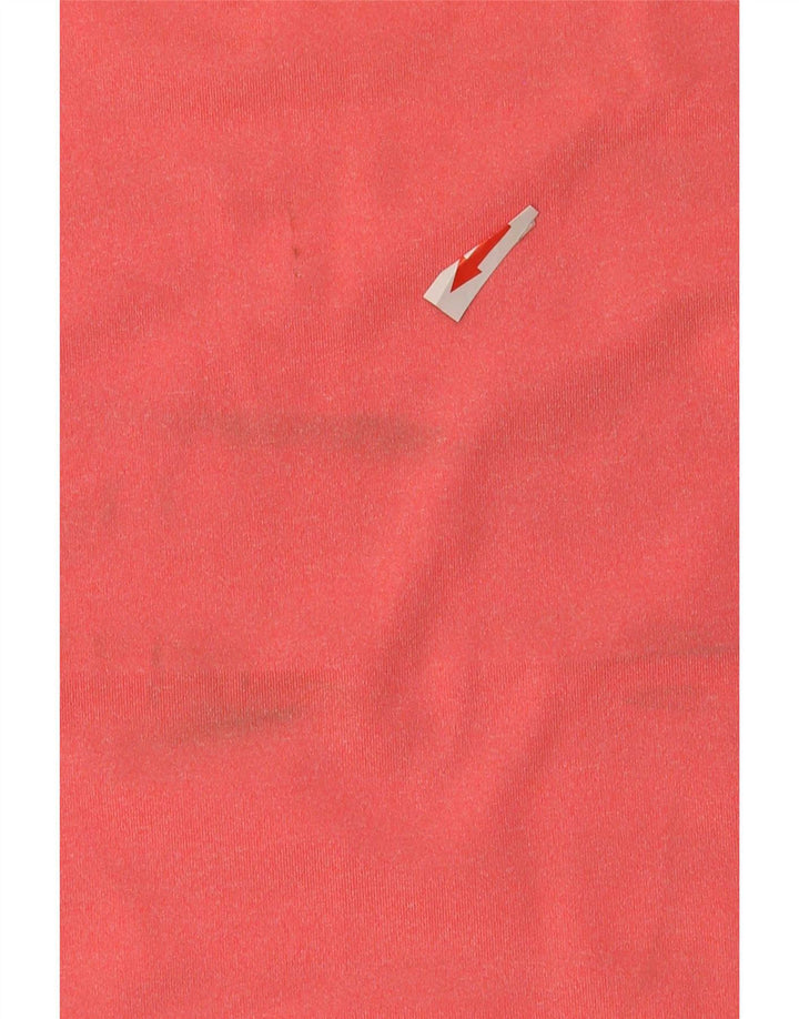 Nike Mens Dri Fit Standard Fit Polo Shirt Small Pink Striped Polyester