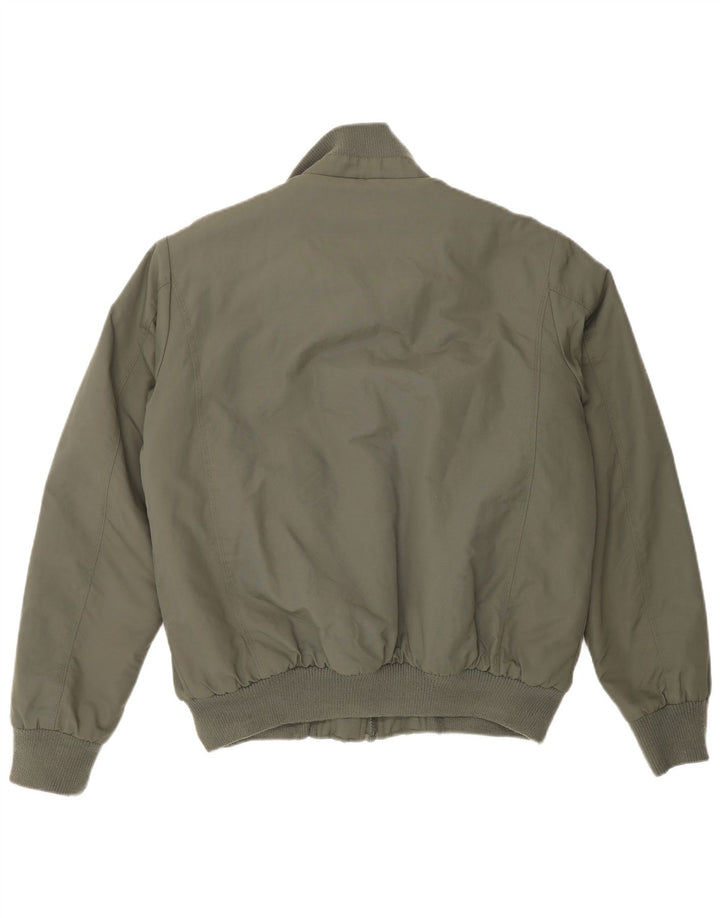 Kappa Mens Sherpa Bomber Jacket UK 38 Medium Khaki Nylon