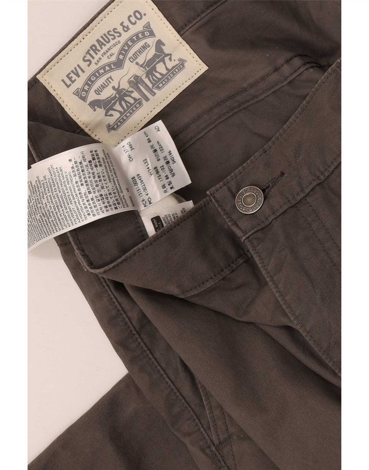 Levi's Mens Straight Chino Trousers W34 L32 Grey Cotton