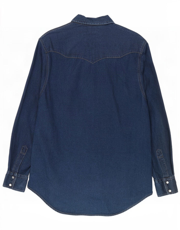Edwin Chemise en Jean Homme Bleu Marine Moyen Coton