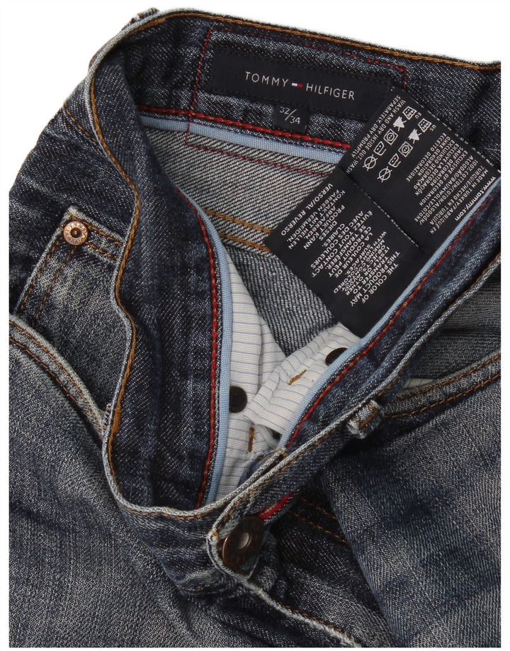 Tommy Hilfiger Mens Straight Jeans W32 L34 Blue Cotton