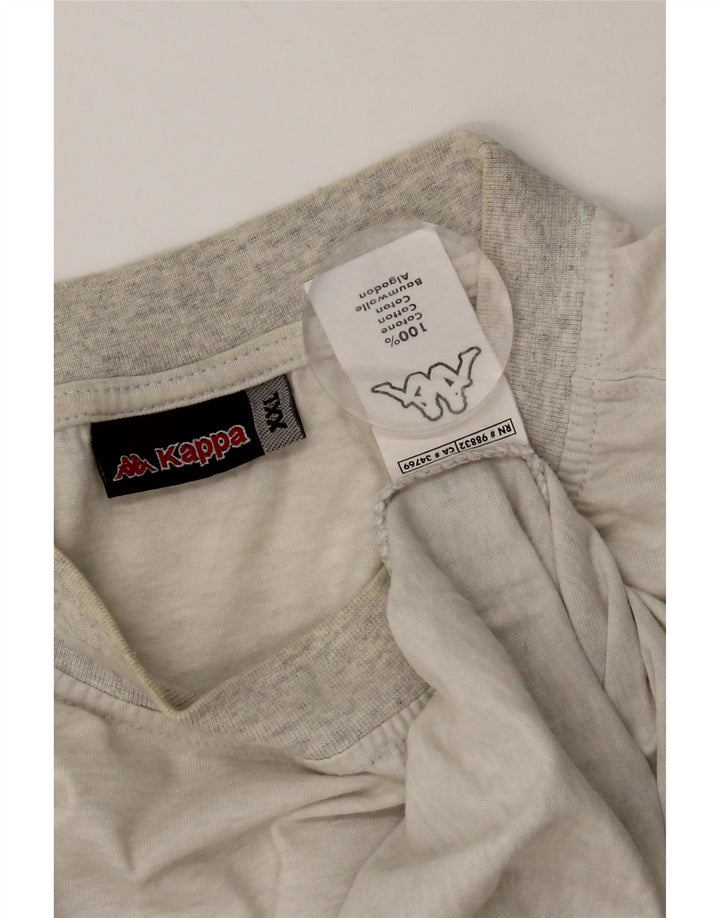 Kappa Mens T-Shirt Top 2XL Grey Flecked Cotton