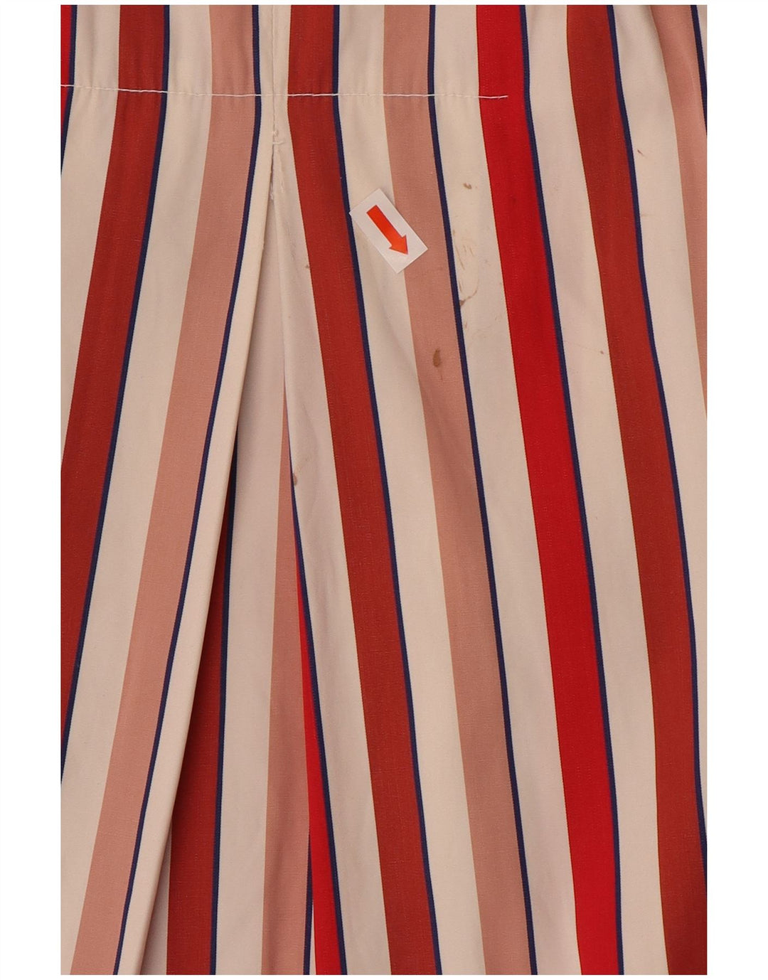 Vintage Womens A-Line Dress UK 12 Medium Red Striped