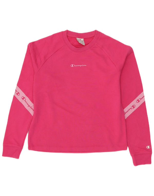 Champion Mädchen-Sweatshirt mit Grafik, reguläre Passform, 15–16 Jahre, Rosa
