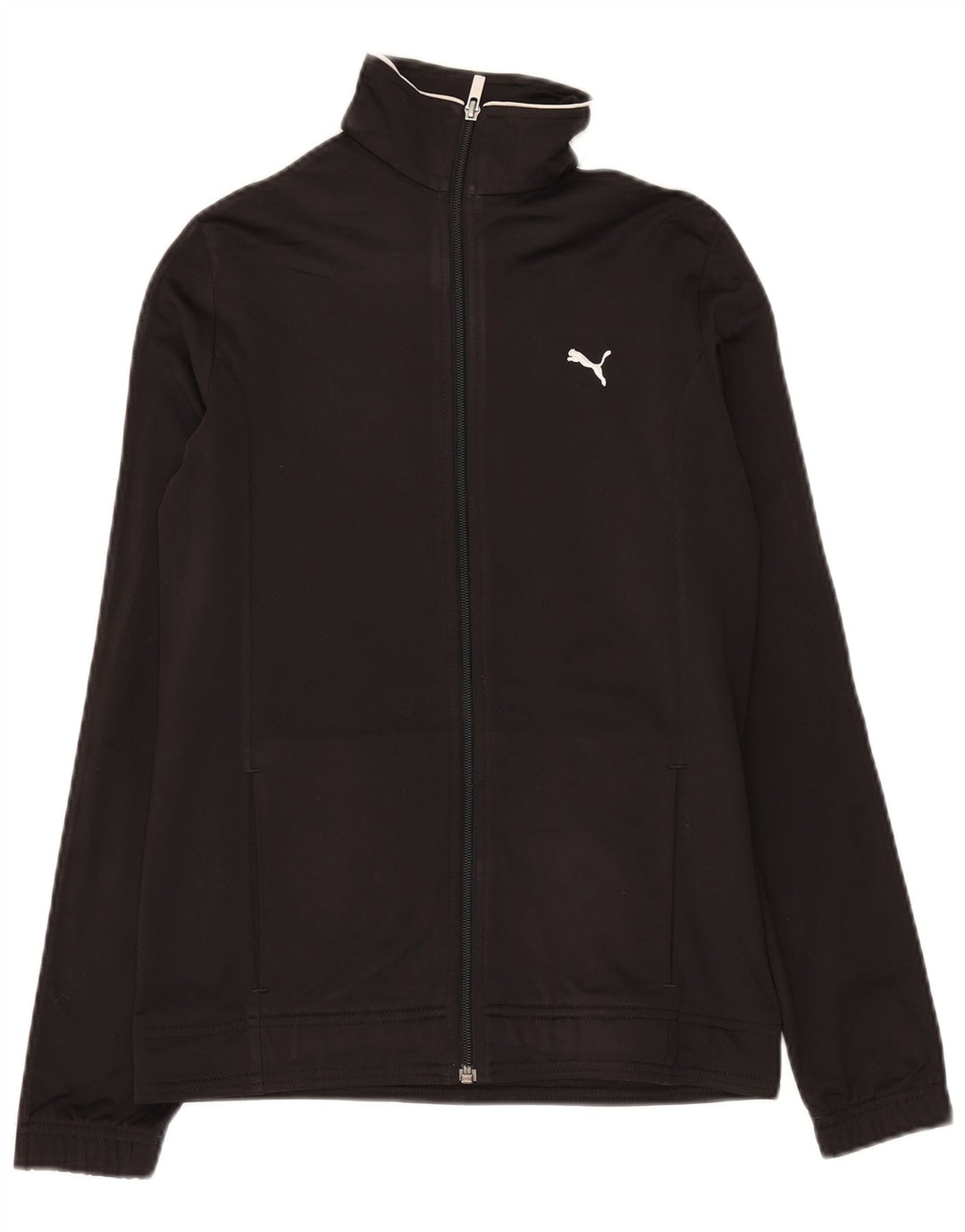 PUMA Womens Tracksuit Top Jacket UK 12 Medium  Black Polyester