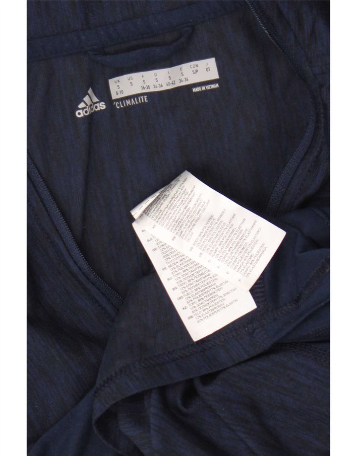 Adidas feminino gráfico pulôver treino top reino unido 8/10 pequeno azul marinho