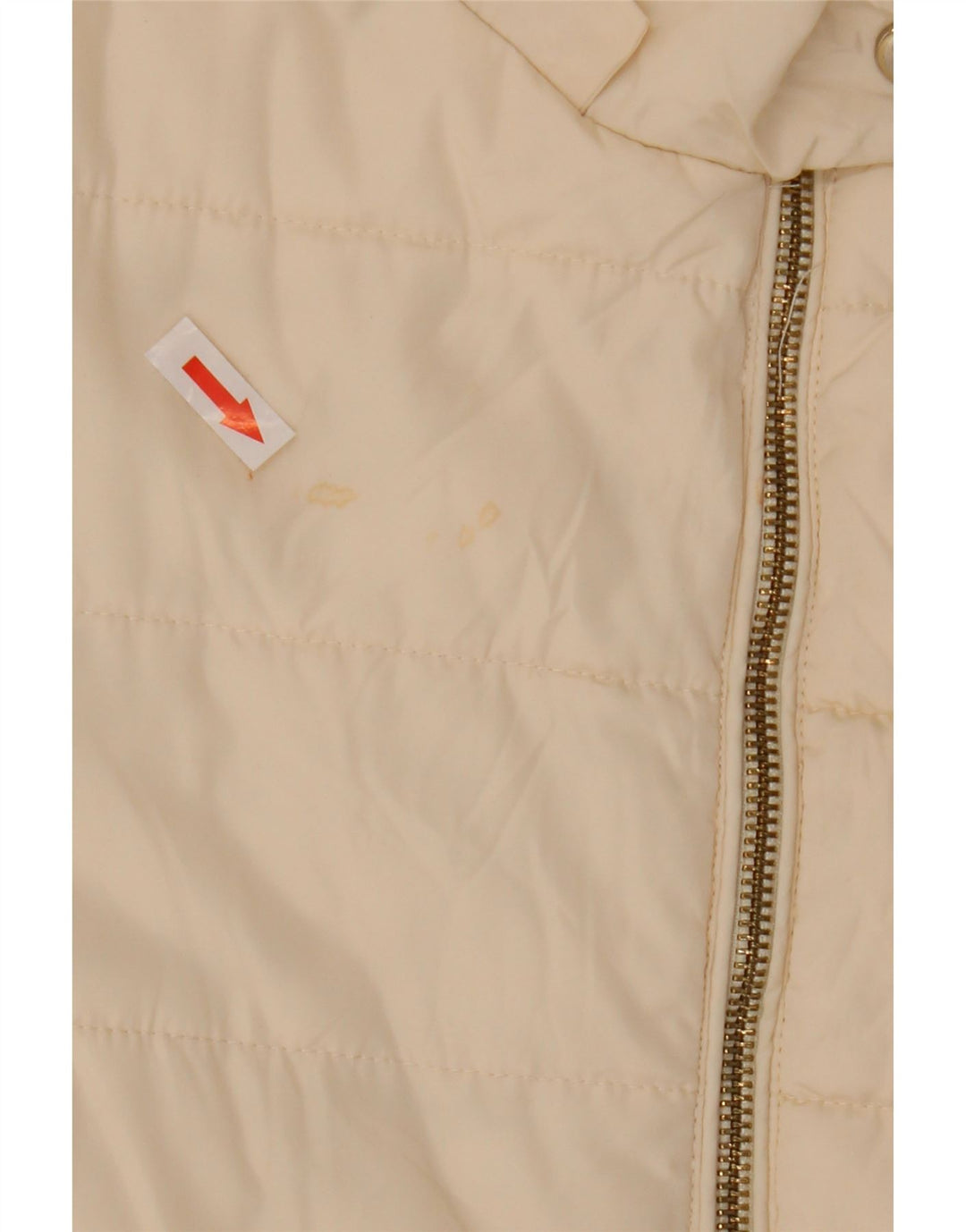 Zara Womens Oversized Padded Jacket UK 10 Small White Polyester