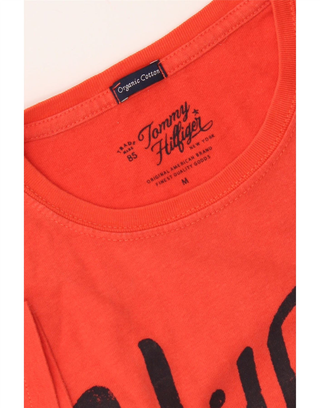 Tommy Hilfiger Mens Graphic T-Shirt Top Medium Orange