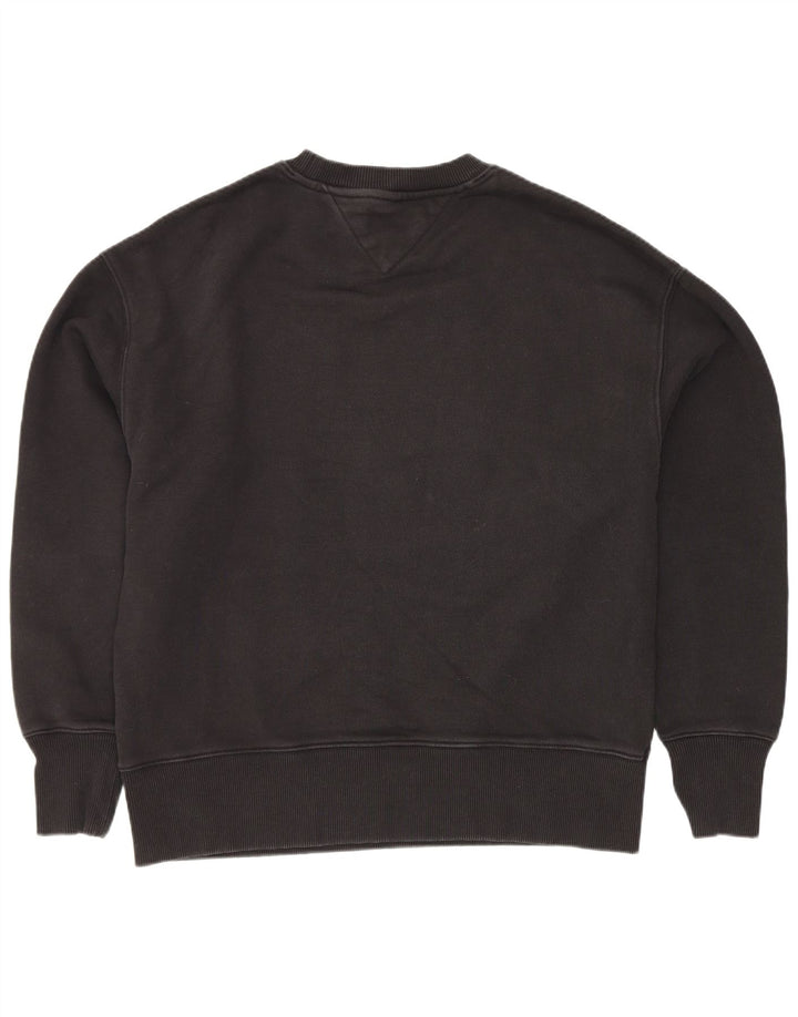 Tommy Hilfiger Mens Graphic Sweatshirt Jumper Small Black Cotton