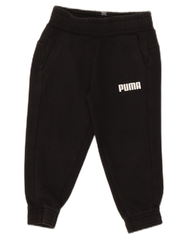 Puma Jungen Graphic Trainingshose Jogger 2–3 Jahre schwarze Baumwolle
