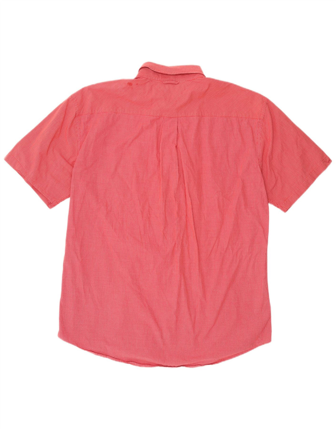 Tommy Hilfiger Mens Short Sleeve Shirt XL Red Gingham Cotton