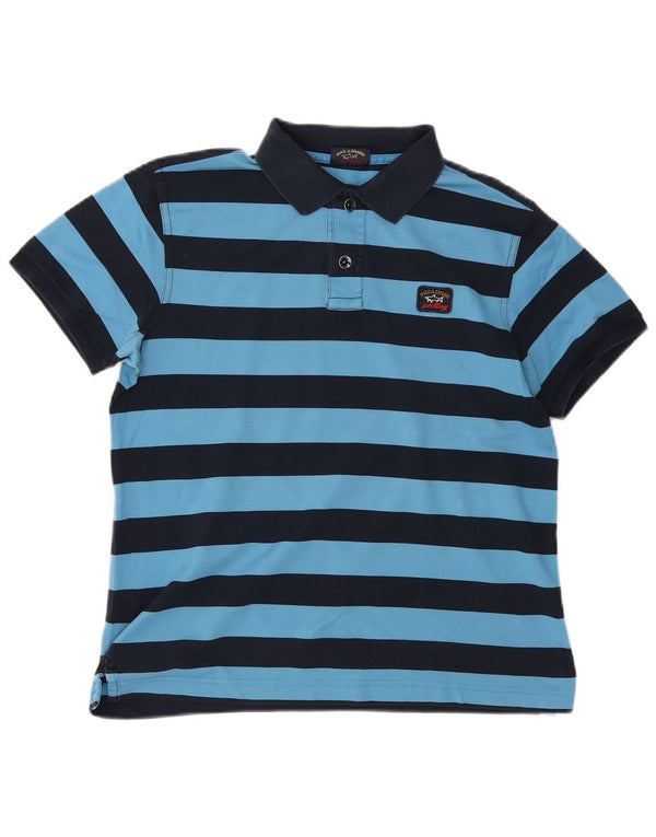 Paul & Shark Mens Polo Shirt Medium Blue Striped