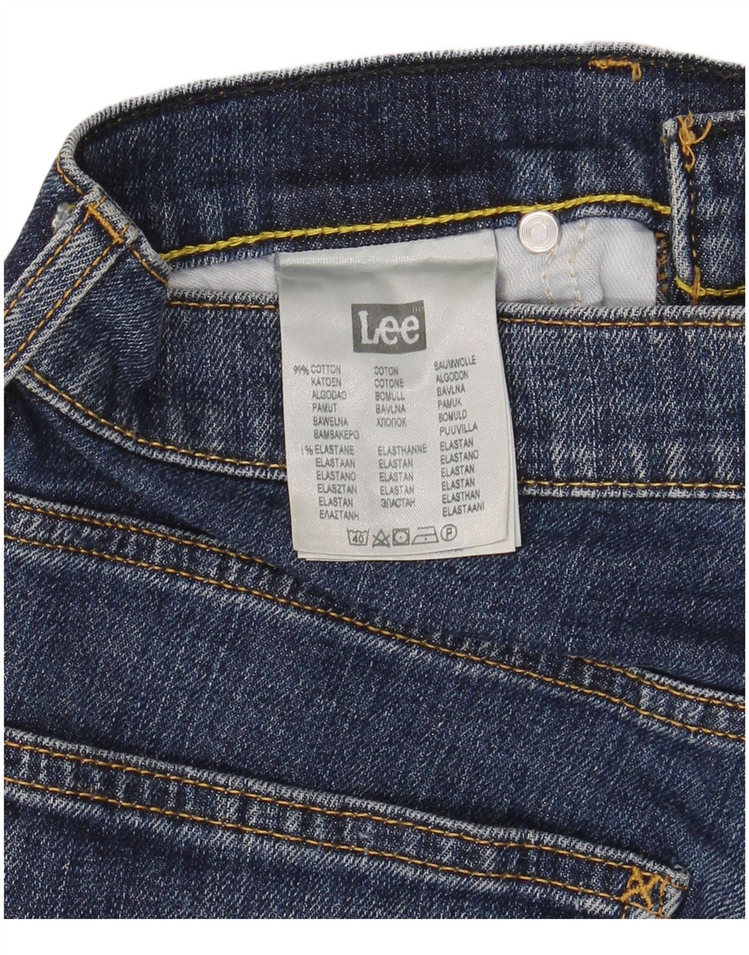 Lee Mens Powell Straight Jeans W29 L30 Blue Cotton