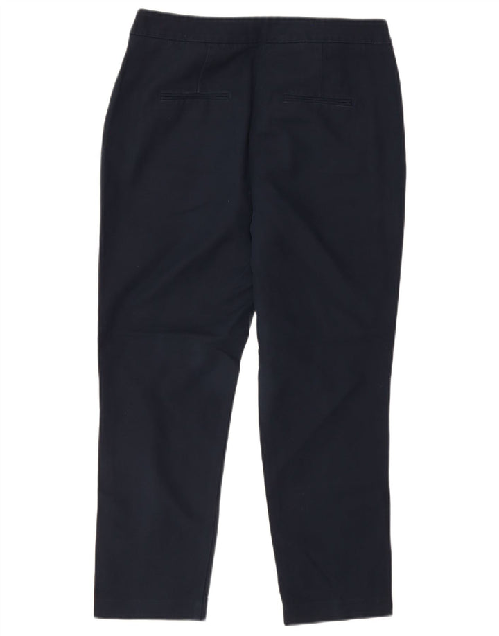 MARKS & SPENCER Womens Cropped Trousers UK 12 Medium W30 L25 Navy Blue