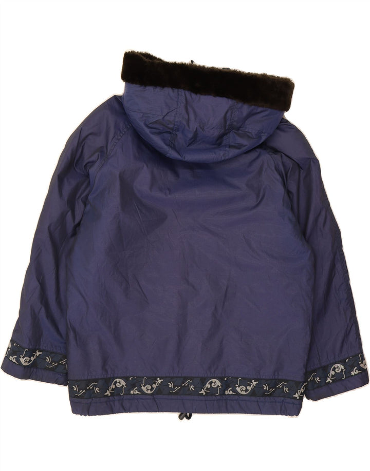 FILA Damen Übergroße Windjacke mit Kapuze IT 42 Medium Navy Blue
