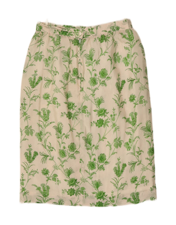Fusta Dreaptă Vintage Femei W28 Medium Alb Floral