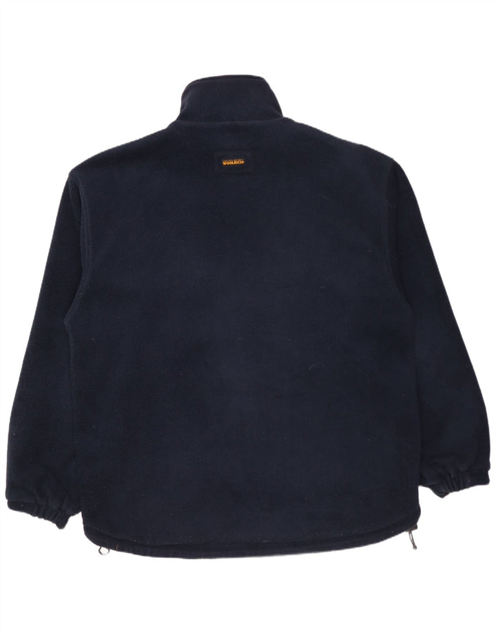 WOOLRICH Mens Reversible Jacket UK 40 Large Navy Blue Nylon