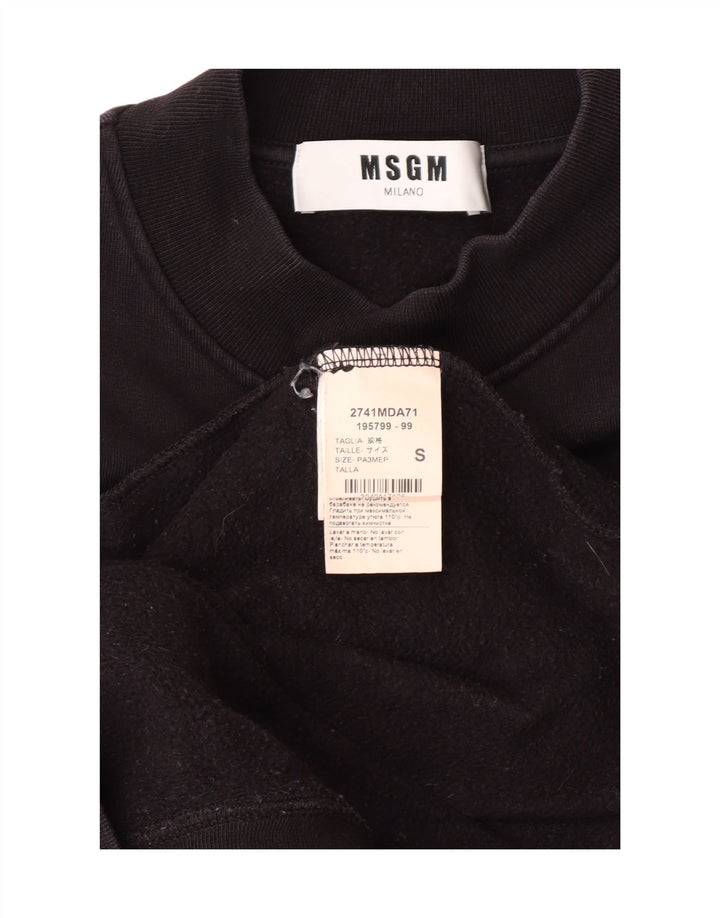 MSGM Womens Graphic Oversized Jumper Dress UK 10 Small Black Cotton Vintage MSGM and Second-Hand MSGM from Messina Hembry 