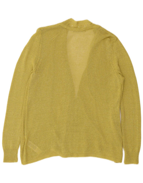 Marks & Spencer Womens Open Cardigan Sweater UK 16 Large Green Viscose